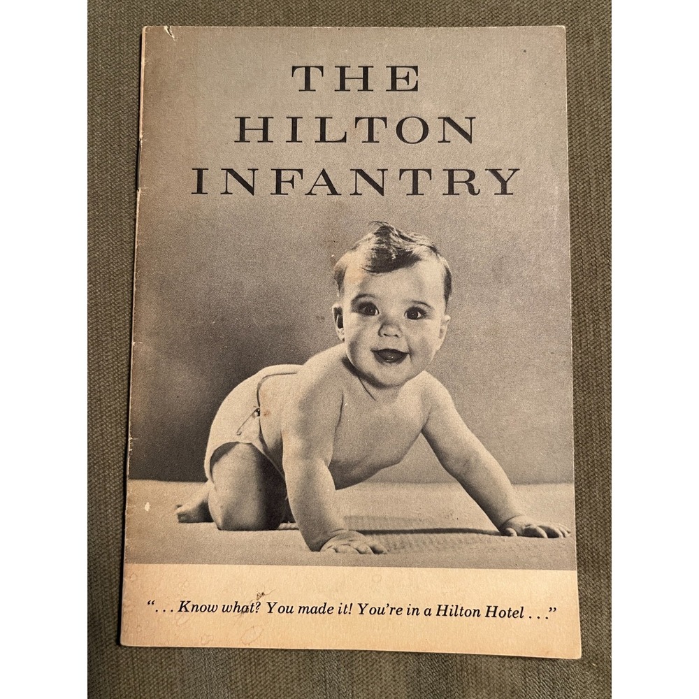 Vintage The Hilton Infantry Baby Picture Advertisement Booklet for Hilton Hotels